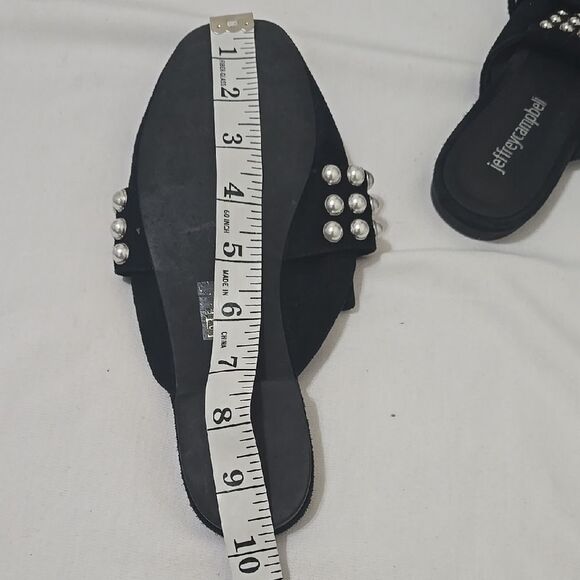 Jeffrey Campbell Black Mules with Silver Embellishments - Picture 5 of 6